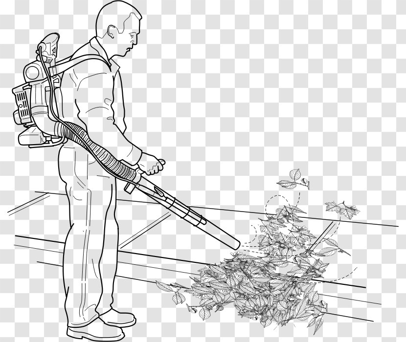 Leaf Blowers Vacuum Cleaner Centrifugal Fan Drawing - Gardening Transparent PNG