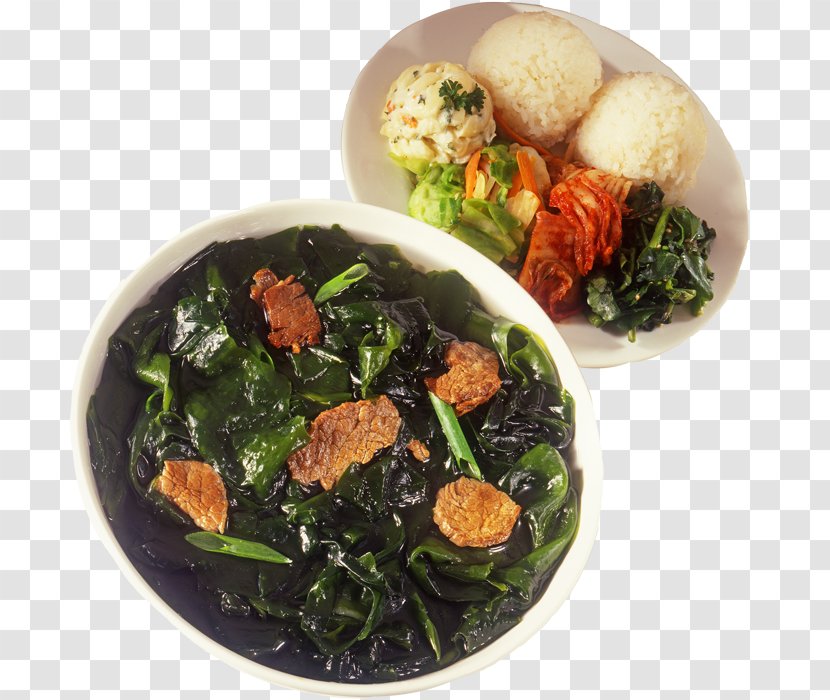 Leaf Vegetable Barbecue Chicken Galbi Korean Cuisine - Recipe - Letinous Edodes Seaweed Soup Transparent PNG