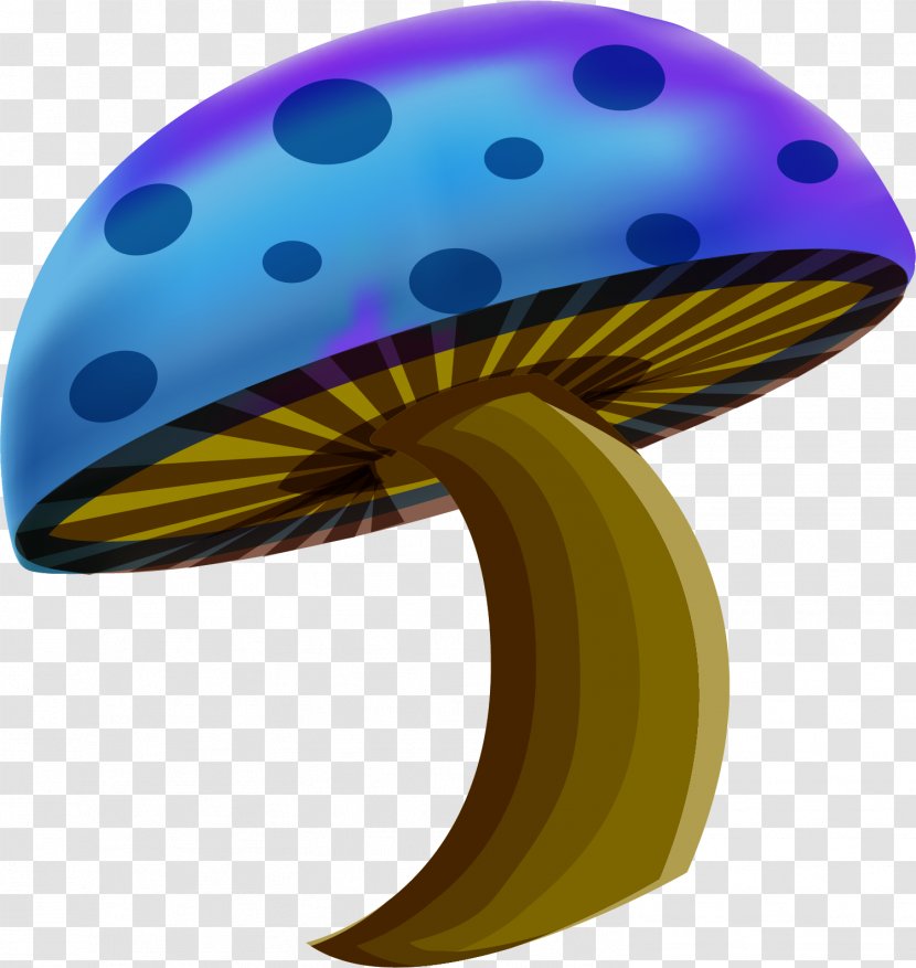 Blue Drawing Watercolor Painting Cartoon - Mushroom Transparent PNG