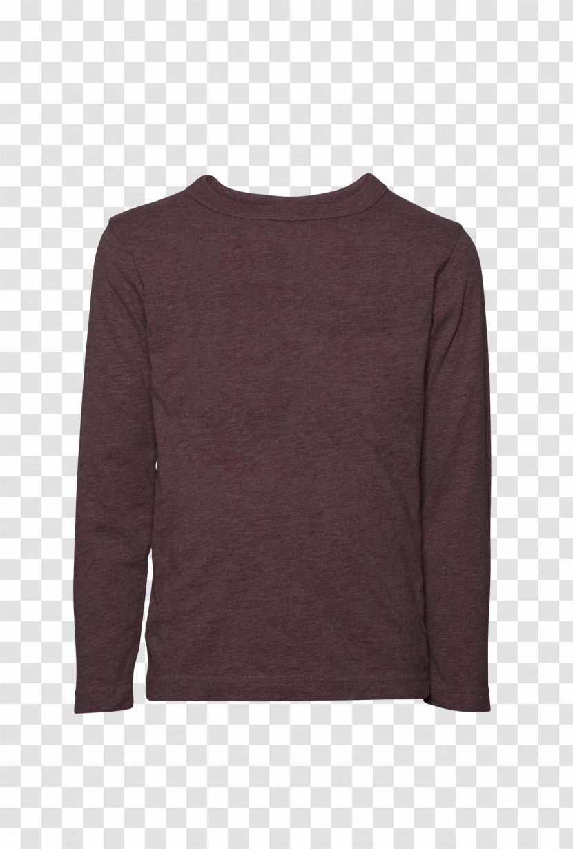 Long-sleeved T-shirt Sweater Clothing - Neck - Brown Transparent PNG