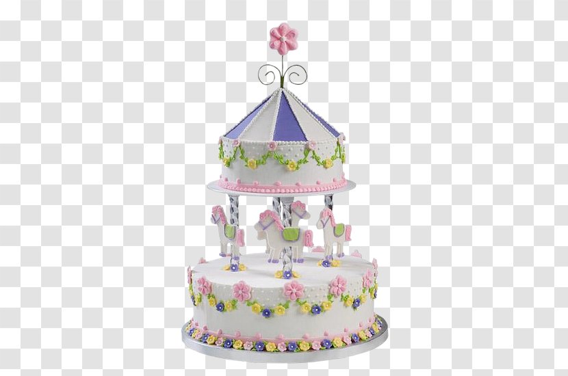 Torte Birthday Cake Icing Carousel - Decorating - Amusement Park Transparent PNG