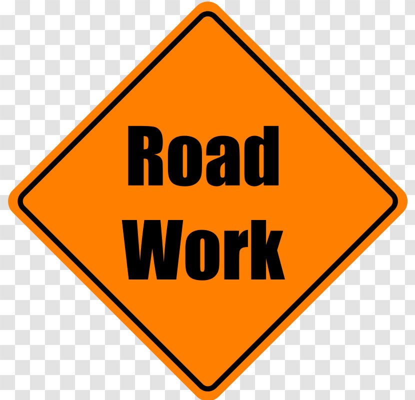Roadworks Architectural Engineering Traffic Sign - Rectangle - Pictures Of Construction Transparent PNG