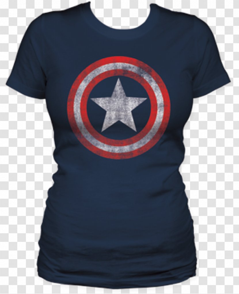 Captain America's Shield T-shirt Top Clothing - Flag - America Transparent PNG