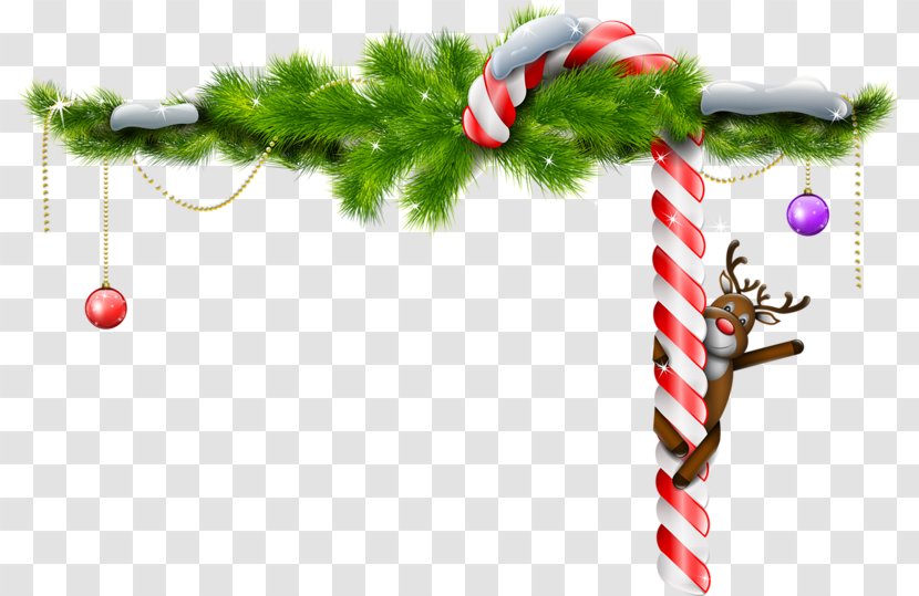 Reindeer Christmas Branch Clip Art - Creative Transparent PNG