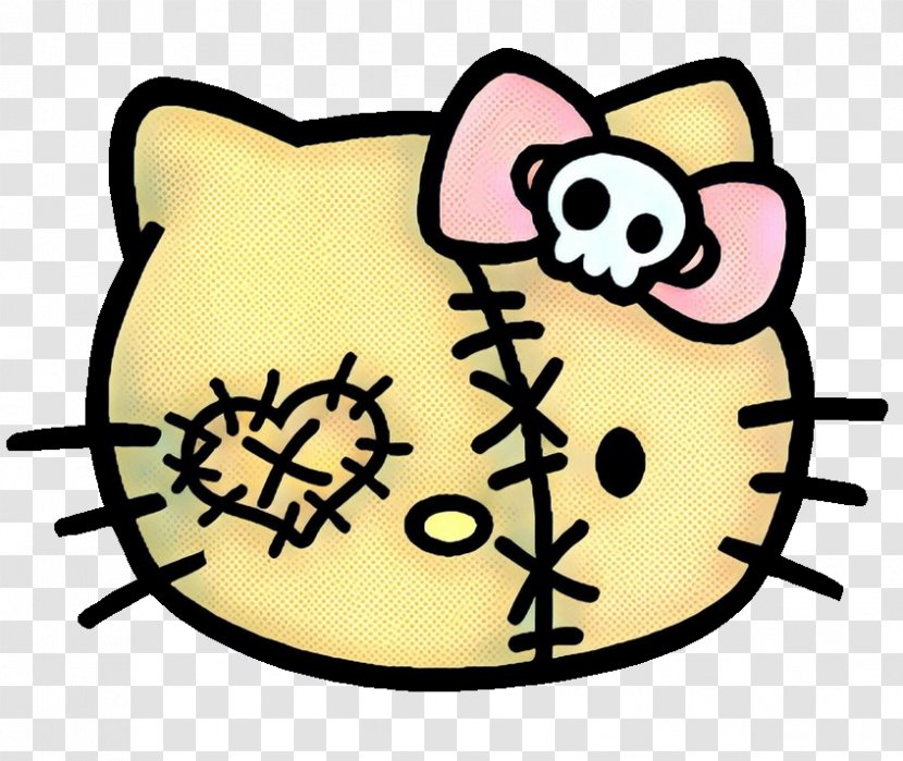 Hello Kitty Cat Drawing Face Clip Art - Line - Mask Transparent PNG
