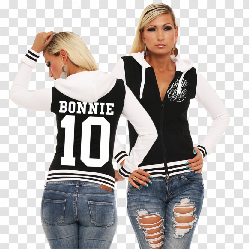 T-shirt Jacket Woman Shoulder Hood - Neck - Bonnie And Clyde Transparent PNG