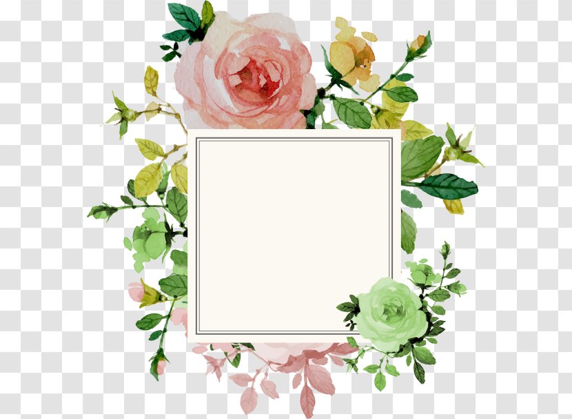 Wedding Invitation Flower Rose - Cut Flowers - Border Transparent PNG