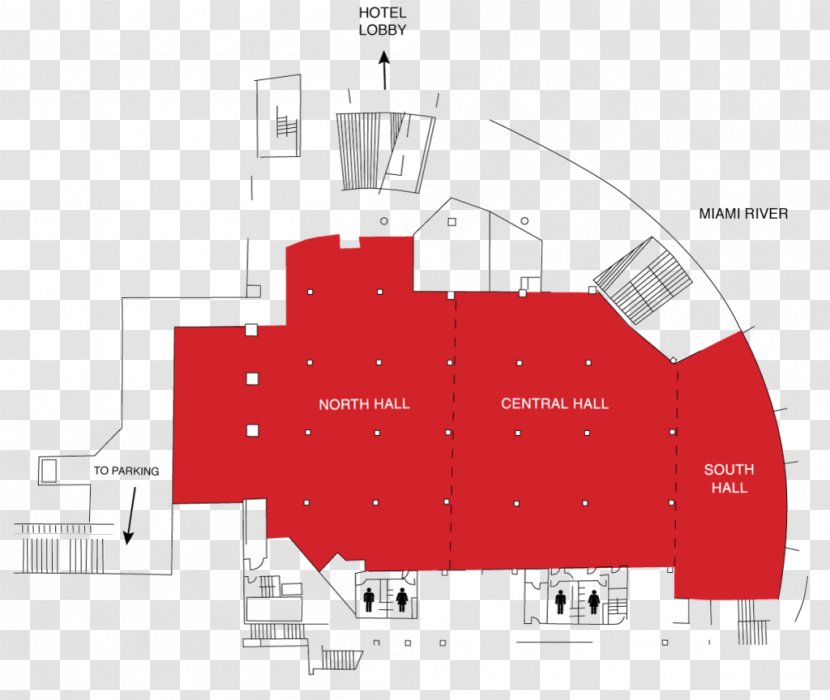 Knight Center Complex Diagram Miami Beach Convention Floor Plan - RIVERFRONT Transparent PNG