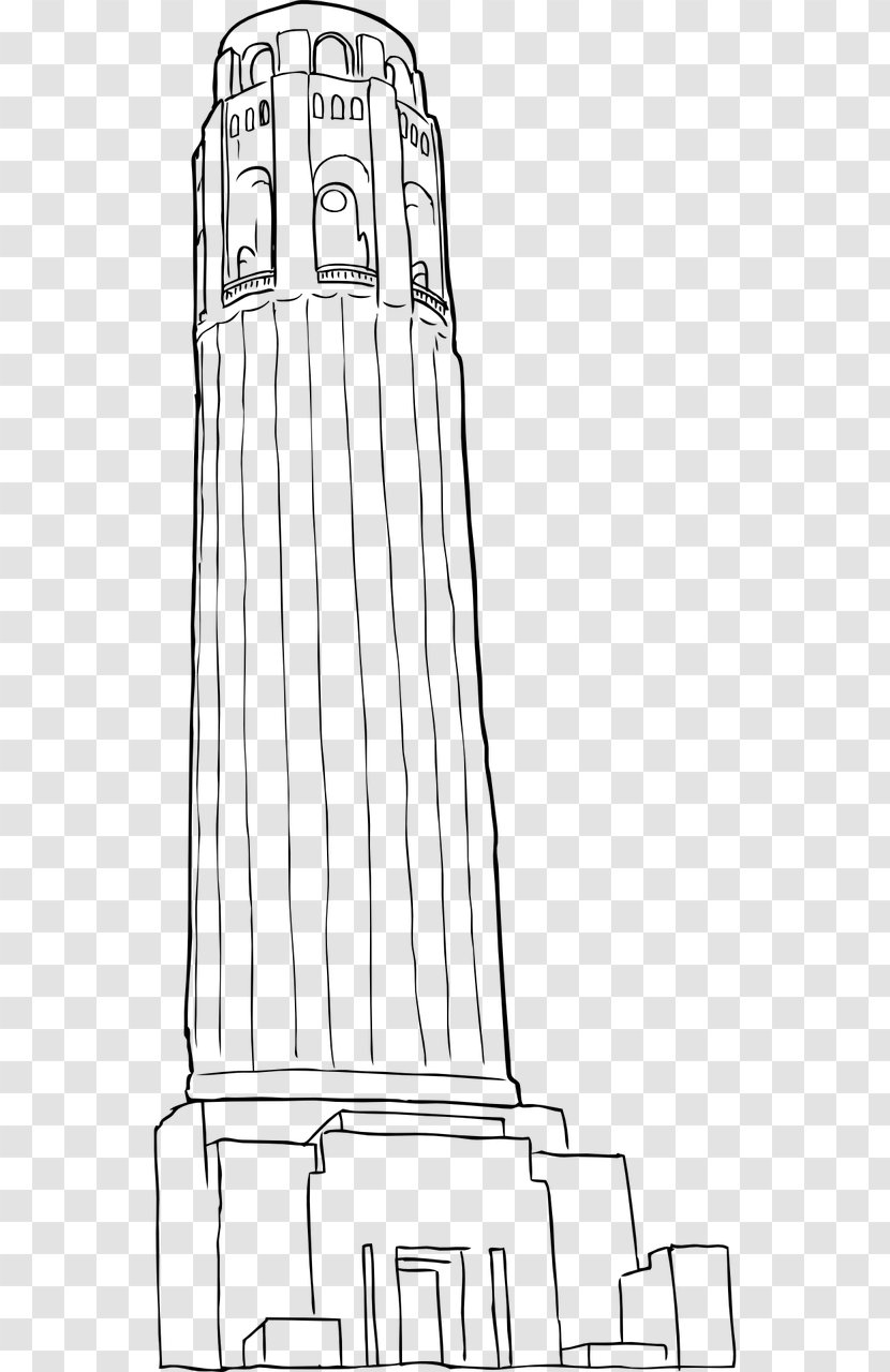 Coit Tower Willis Line Art Drawing - Eiffel Transparent PNG