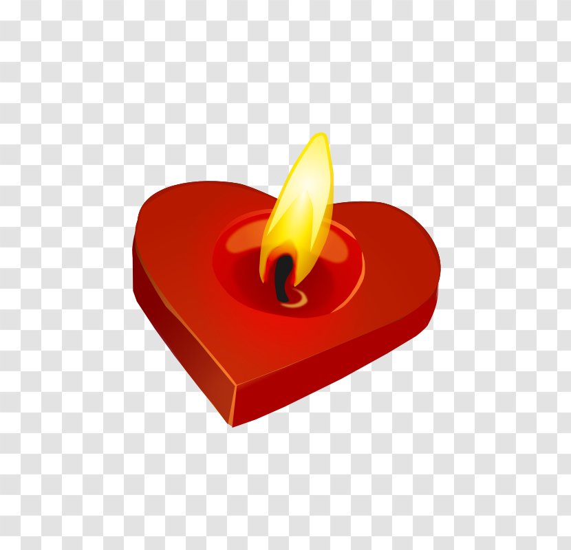 Candle Heart Clip Art - Love Transparent PNG