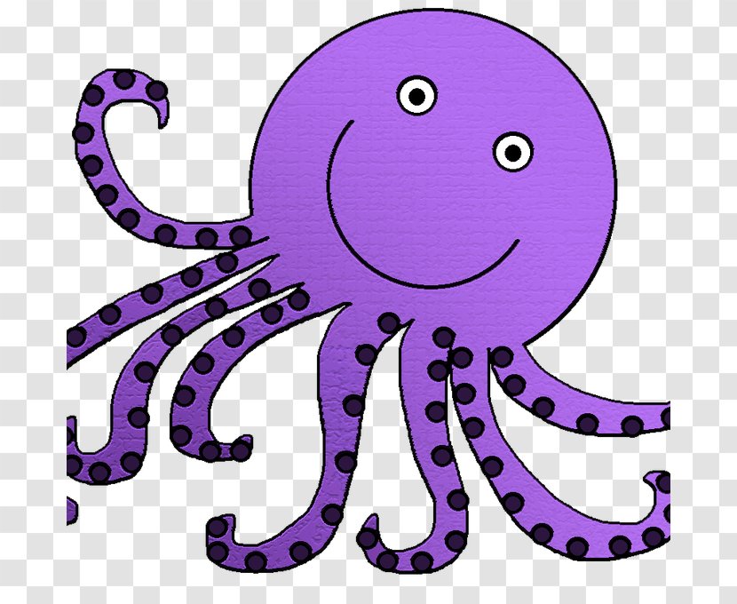 Octopus Cartoon - Animal Figure Violet Transparent PNG