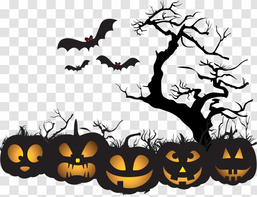 Halloween Tree Branch - Carving - Plant Transparent PNG