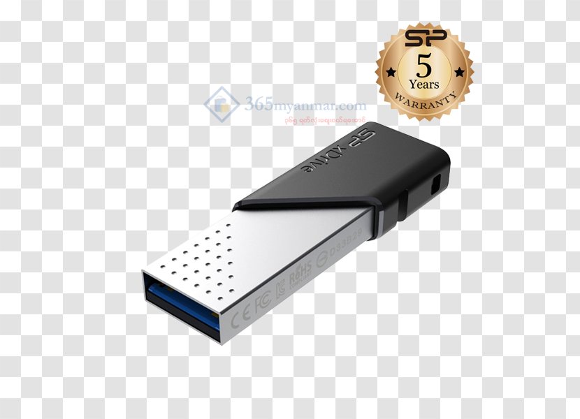 Dual USB Flash Drive SP XDrive Z50 Drives Silicon Power 3.0 - Mobile Memory Transparent PNG