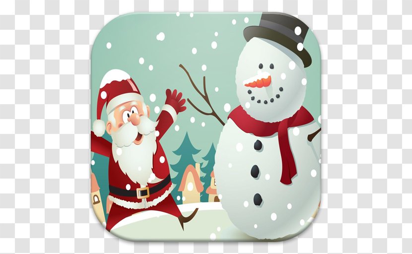 Santa Claus Snowman Christmas Day Image Card Transparent PNG