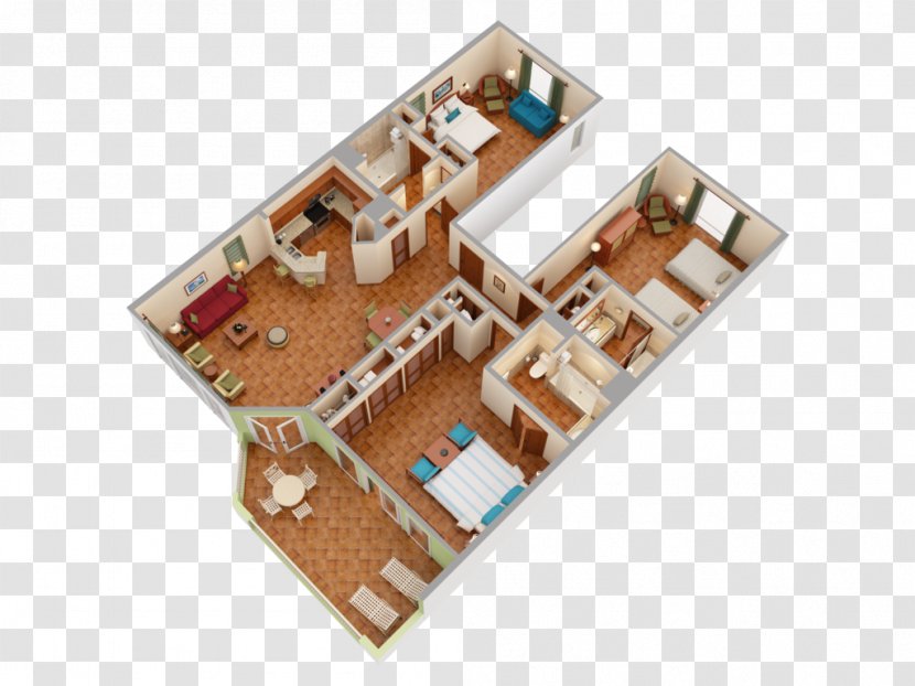 Las Casitas Village, A Waldorf Astoria Resort 3D Floor Plan House - Accommodation Transparent PNG