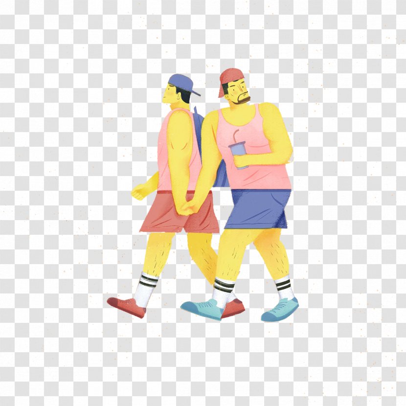 Cartoon Significant Other Child - Art - Creative Painted A Pair Of Substrates Friends Transparent PNG