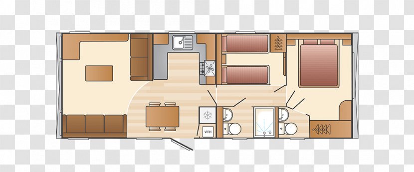 Caravan Park Mobile Home Floor Plan House - Bed Transparent PNG