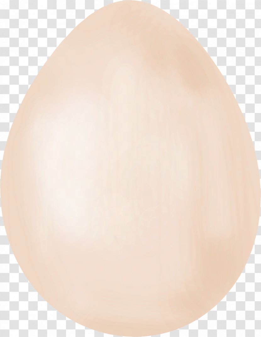 Egg Cartoon - Beige - Peach Oval Transparent PNG