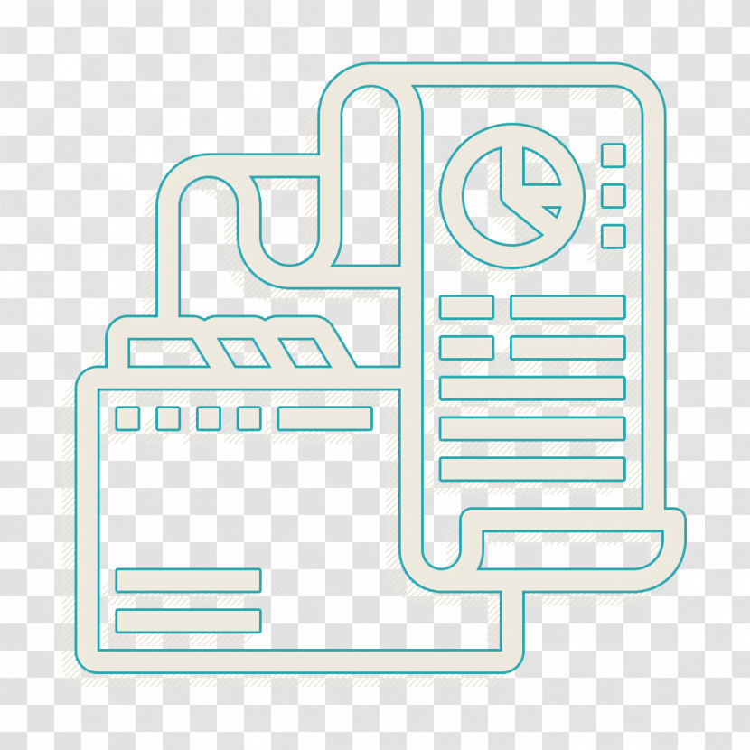 Fintech Icon Document Icon Analysis Icon Transparent PNG