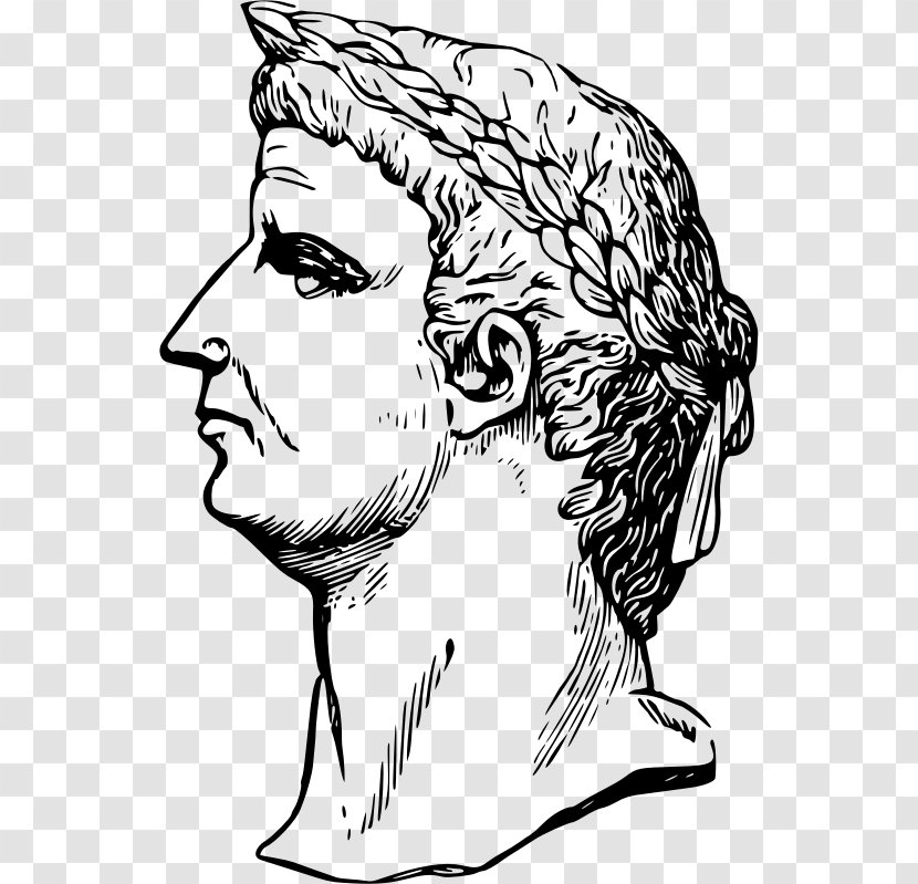 Roman Empire Emperor Pax Romana History - Art - Black And White Transparent PNG