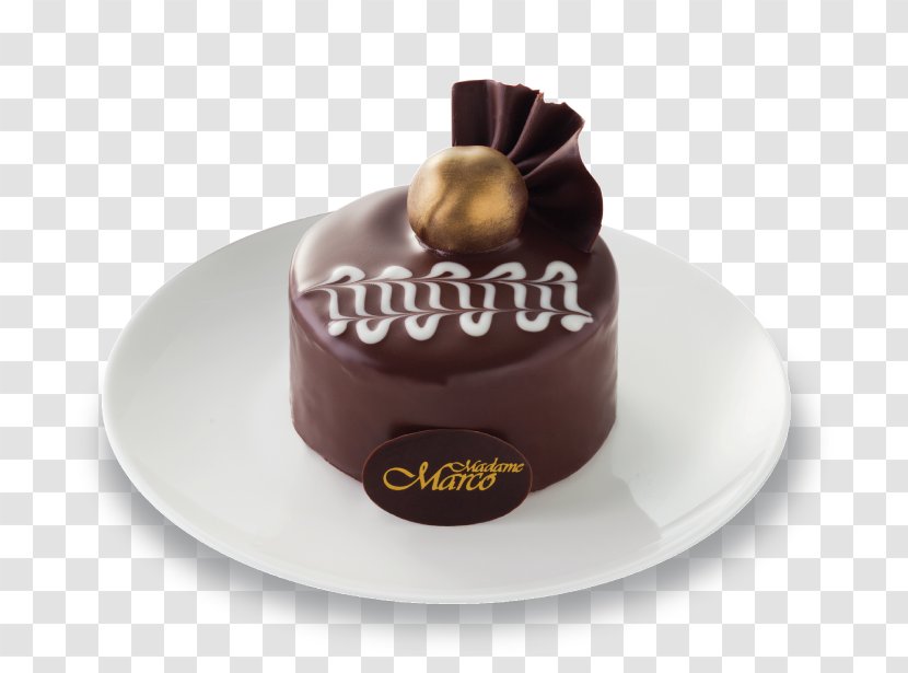 Chocolate Cake Ganache Sachertorte Truffle Praline - Tortem - ิbakery Transparent PNG