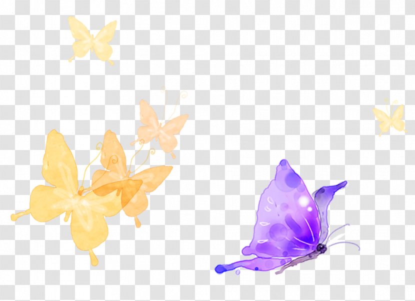 Butterfly Watercolor Painting Clip Art - Preview Transparent PNG