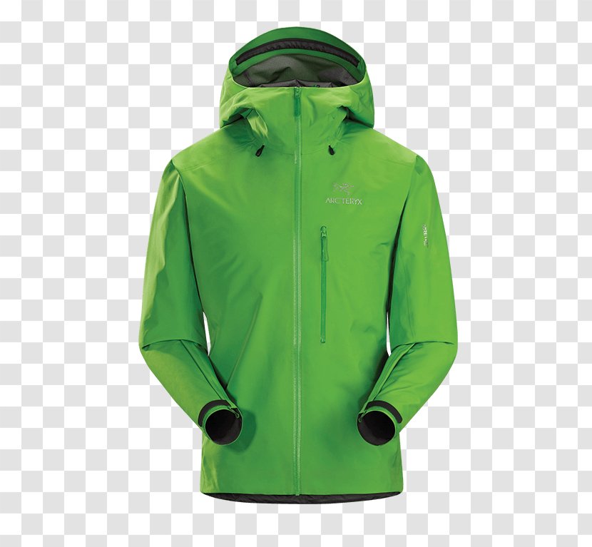 Hoodie Arc'teryx Gore-Tex Jacket Clothing - Green Transparent PNG