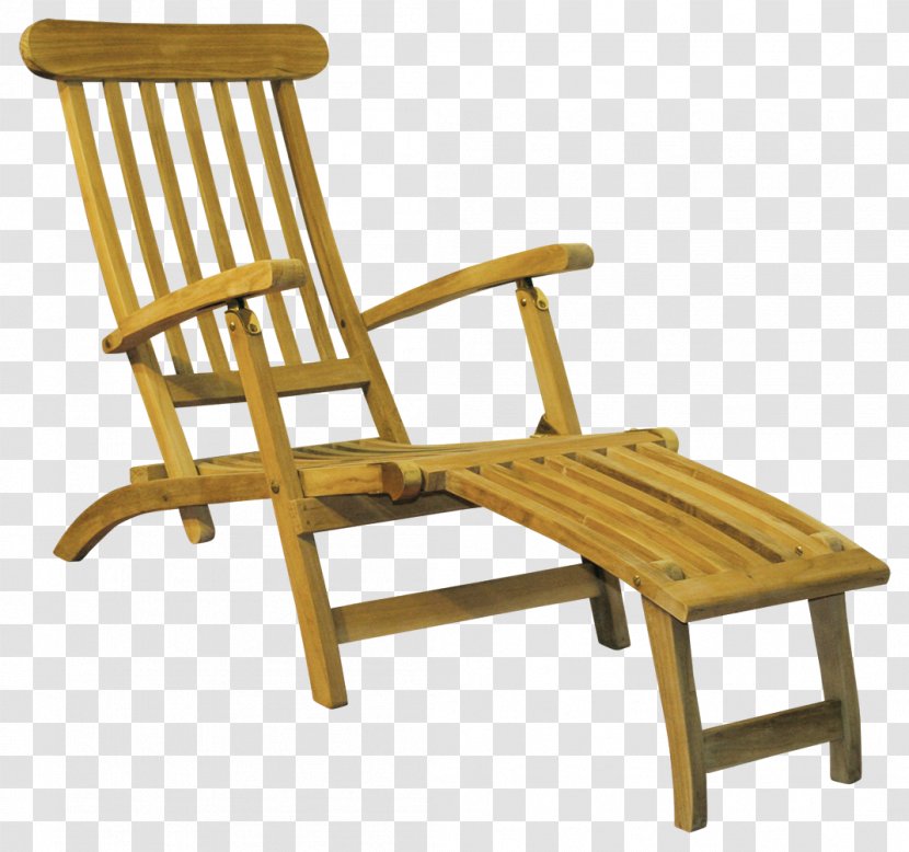Deckchair Garden Furniture Wood - Chair Transparent PNG