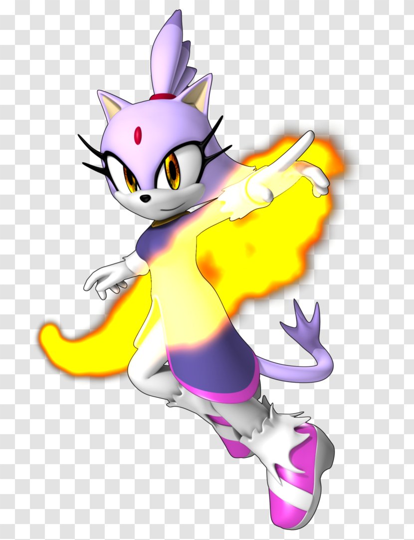 Blaze The Cat Digital Art Whiskers - Fictional Character Transparent PNG