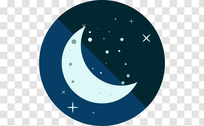 Lunar Phase Full Moon - Blue Half Transparent PNG