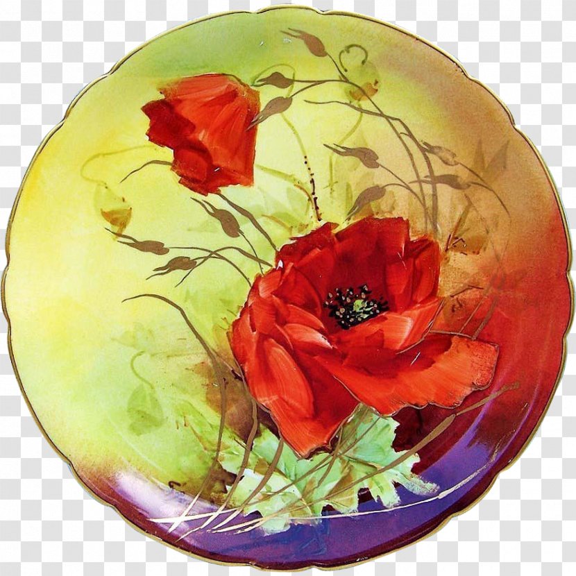 Vase Cut Flowers Petal - Platter - Hand Painted Rose Transparent PNG