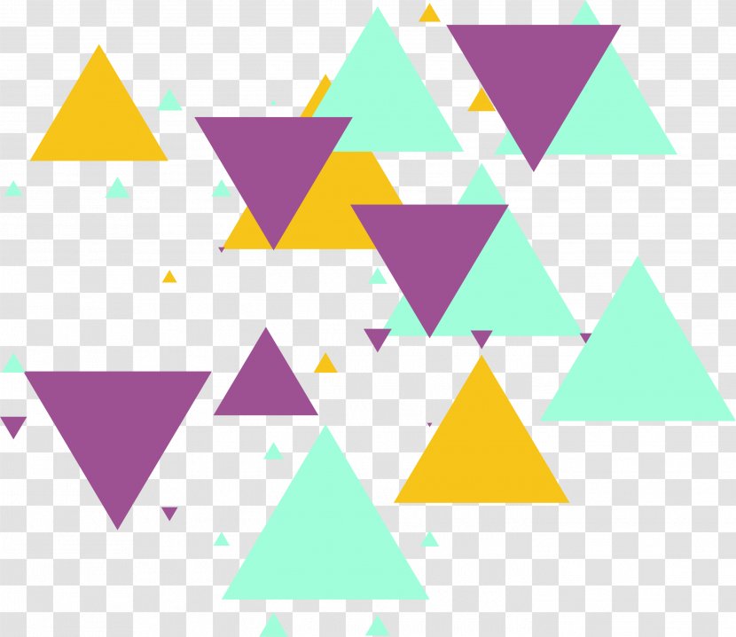 Triangle Geometric Shape Pattern - Color Puzzle Transparent PNG