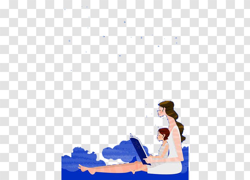 Child Mother - Silhouette - And Reading Together Transparent PNG