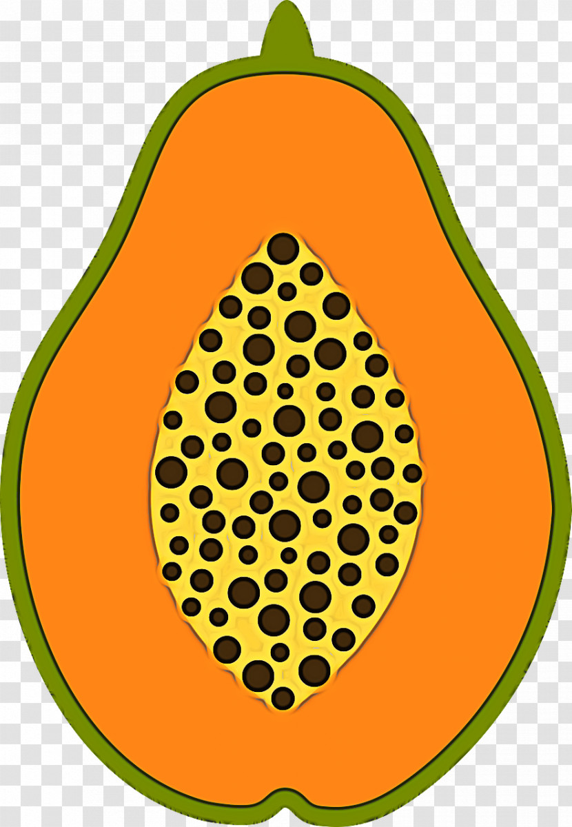 Papaya Fruit Pear Yellow Pear Transparent PNG