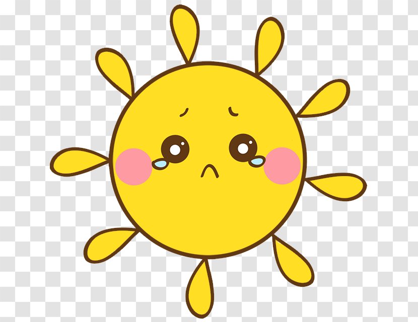 Yellow Clip Art - Flower - Crying Sun Transparent PNG