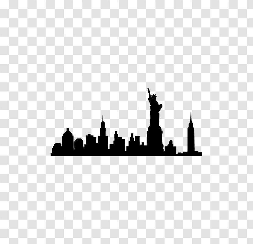 New York City Skyline Photography Painting - Wall Decal Transparent PNG