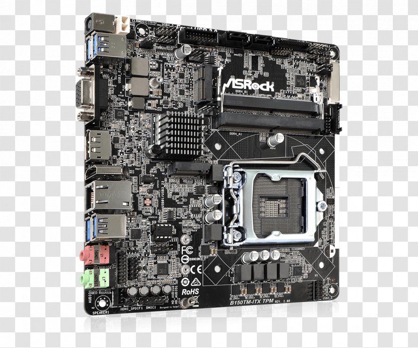 Graphics Cards & Video Adapters Intel Motherboard Asrock Asro H110MTM-ITX R2.0 H110 90-MXB4G0-A0UAYZ Mini-ITX - Electronic Device Transparent PNG