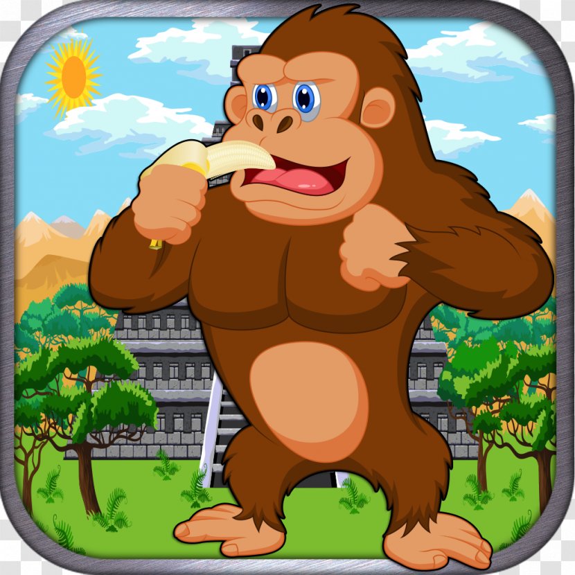 Gorilla Primate Train Game Pet - Mammal - Cartoon Transparent PNG