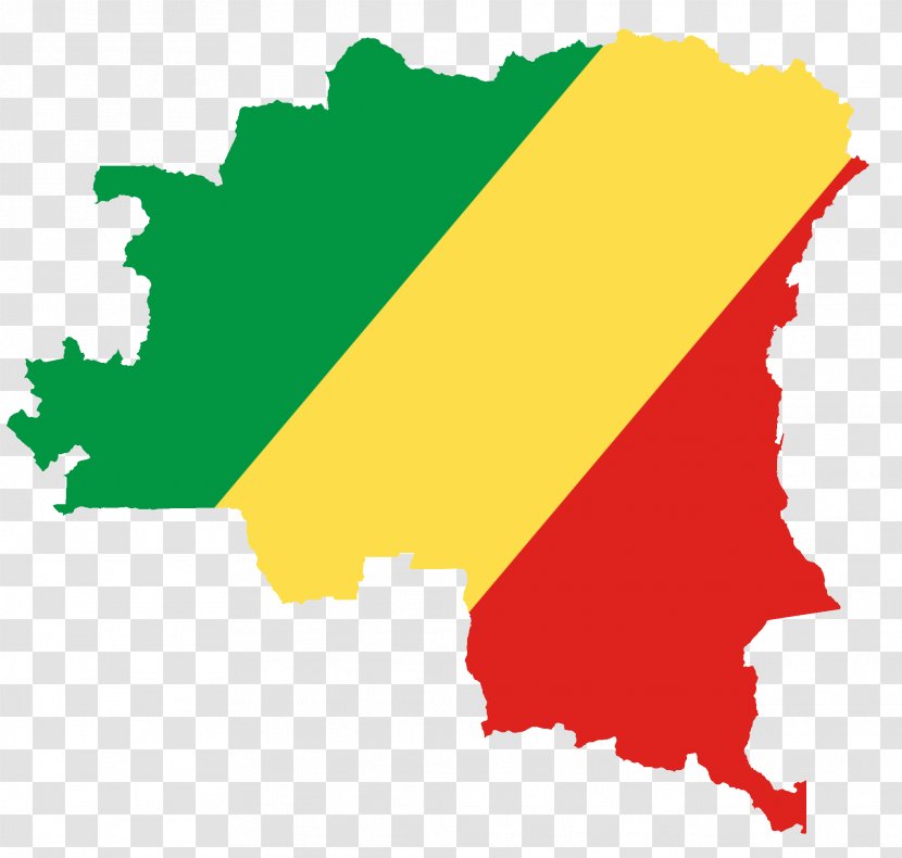 Democratic Republic Of The Congo River Map - Flag Transparent PNG