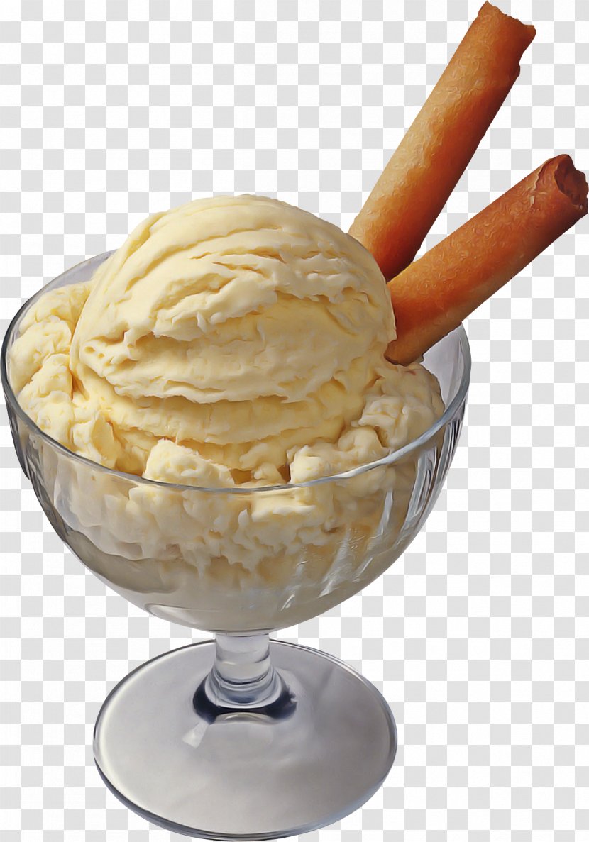 Ice Cream - Vanilla - Cuisine Transparent PNG