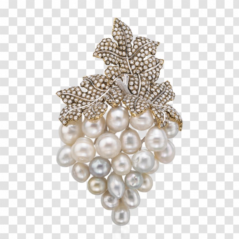 Brooch Jewellery Pearl Diamond Cut - Charms Pendants Transparent PNG