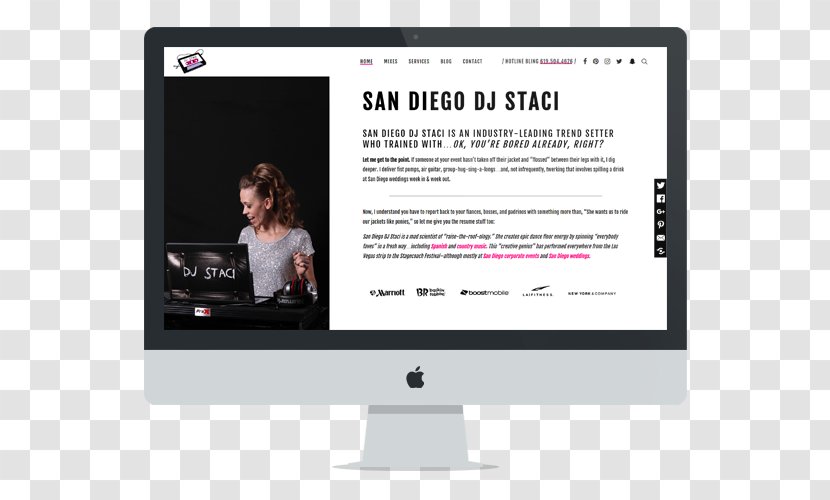 Mockup San Diego DJ Staci Multimedia - Advertising - Design Transparent PNG