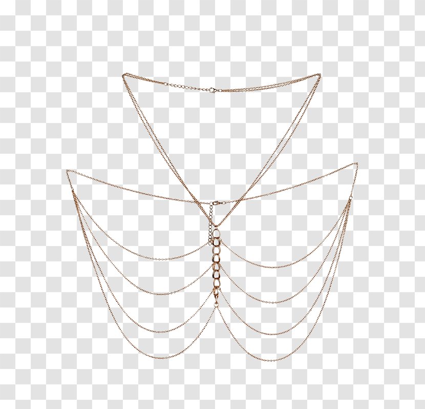 Necklace Line Body Jewellery Chain Angle - Jewelry Transparent PNG