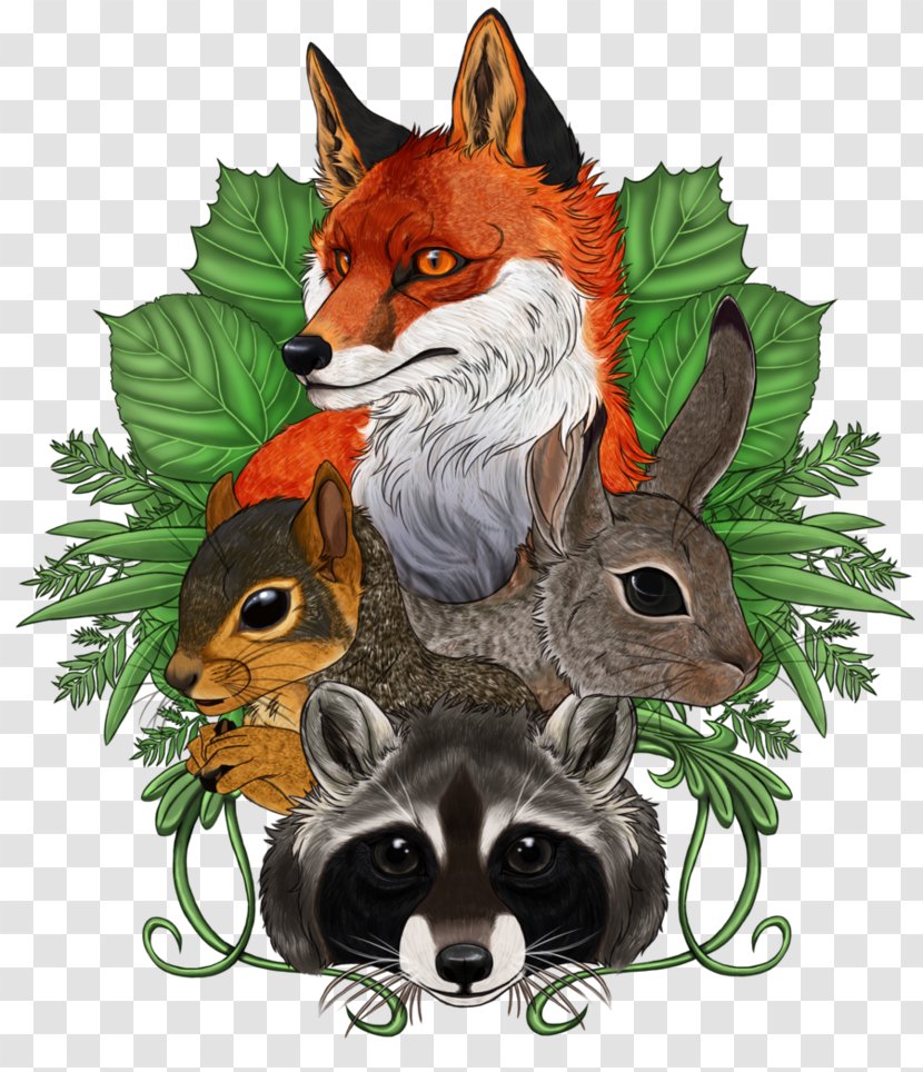 Red Fox Fauna Illustration Christmas Ornament Whiskers - Forest Friends Printables Transparent PNG