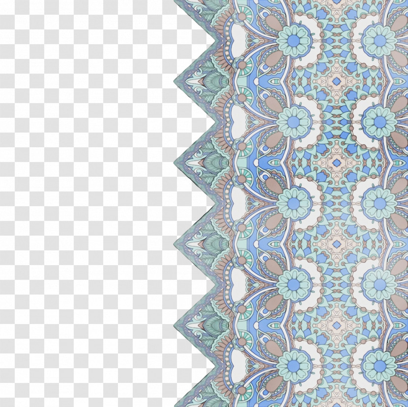 Turquoise Textile Pattern Transparent PNG