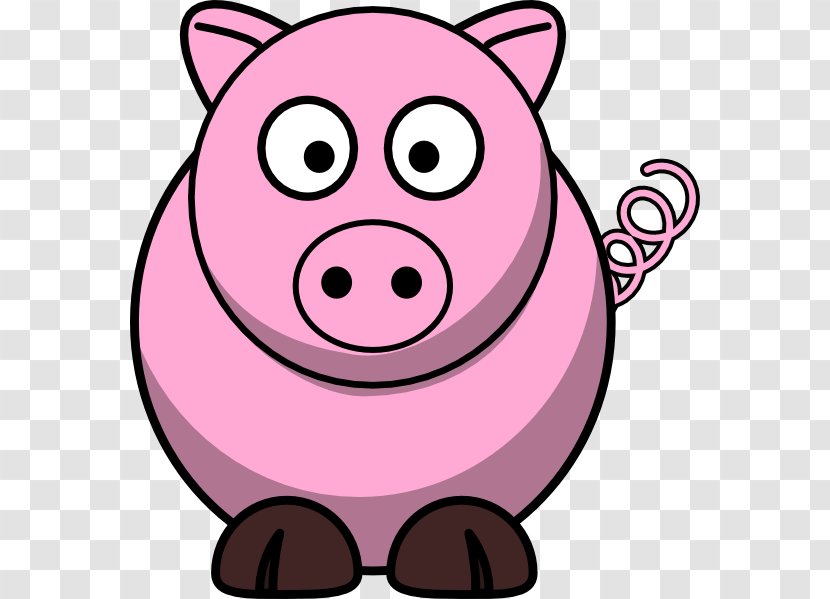 Cartoon Clip Art - Animated Pig Transparent PNG