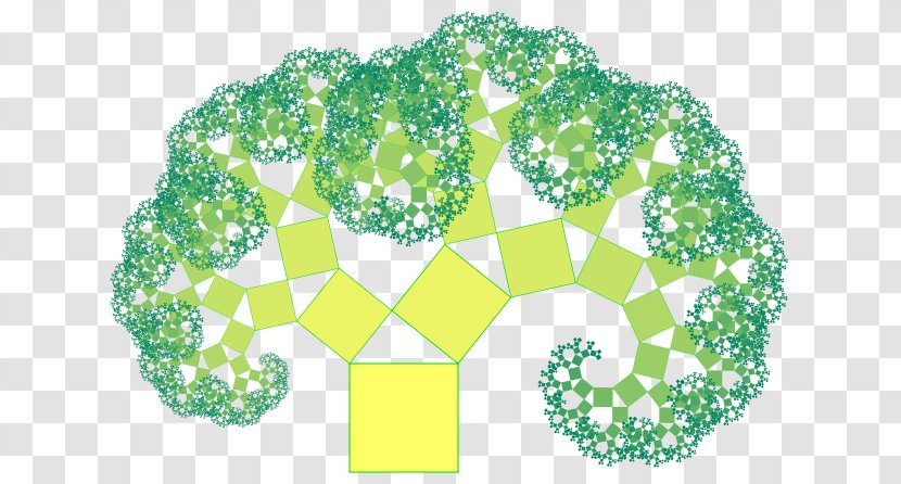 Pythagoras Tree Pythagorean Theorem Fractal Art - Organism - Summer Transparent PNG