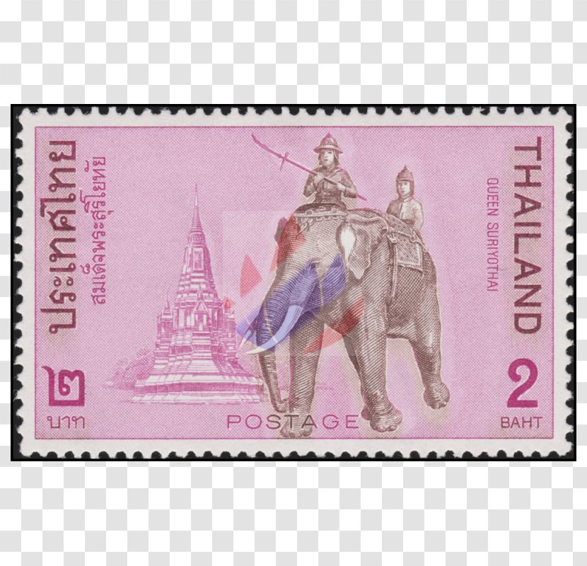 Indian Elephant Postage Stamps Fauna Elephantidae Pink M - Rechter Nebenfluss Der March Transparent PNG