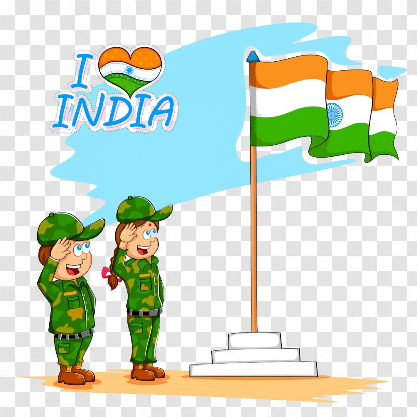 Flag Of India Drawing Clip Art - Republic Day - Salute Soldiers Buckle Free HD Transparent PNG