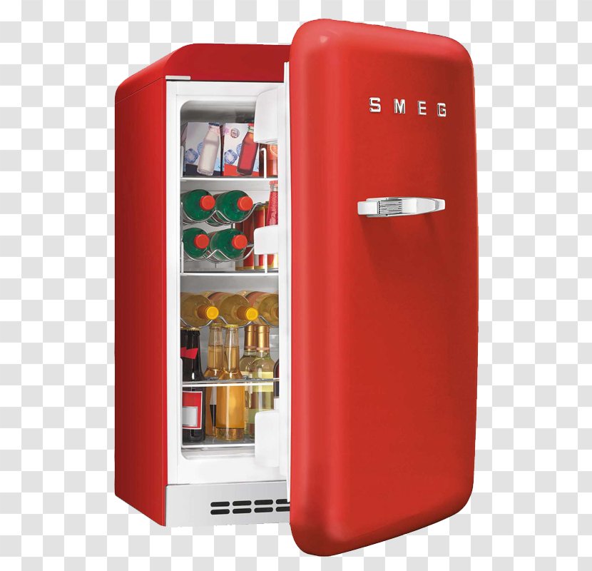 Refrigerator Smeg FAB10 Dishwasher FQ60-PE - Red Transparent PNG